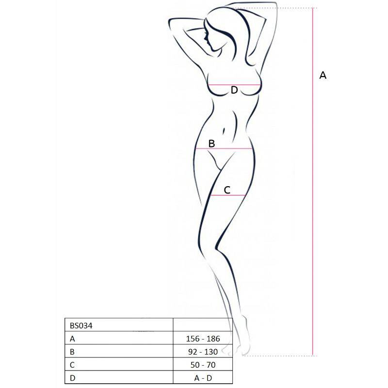 PASSION - WOMAN BS034 BODYSTOCK BRANCO TAMANHO ÚNICO - Toys "n" Us