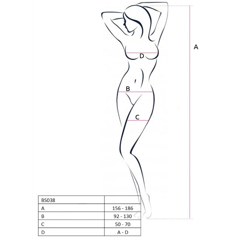 PAIXÃO - MULHER BS038 BODYSTOCKING VERMELHO TAMANHO ÚNICO