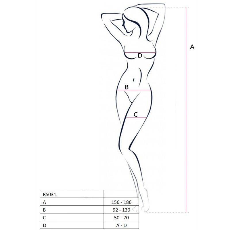 PASSION - WOMAN BS031 BODYSTOCKING PRETO TAMANHO ÚNICO - Toys "n" Us