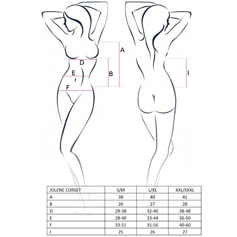 PASIÓN - MUJER JOLENE CORSÉ NEGRO TALLA L/XL