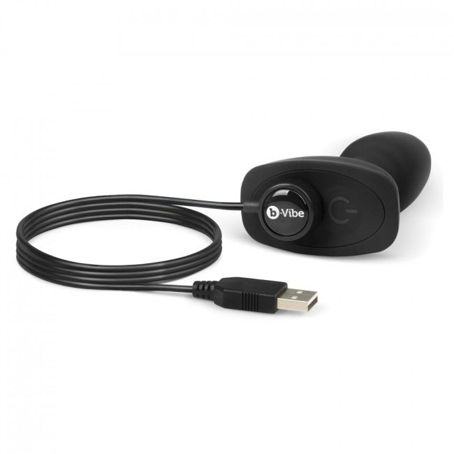 B-VIBE - PLUG ANAL COM CONTROLE REMOTO RIMMING PETITE PRETO