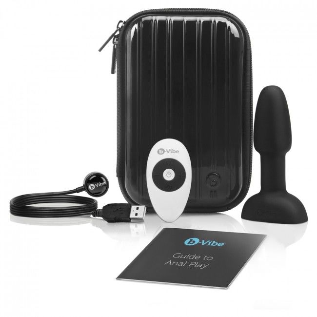 B-VIBE - PLUG ANAL COM CONTROLE REMOTO RIMMING PETITE PRETO