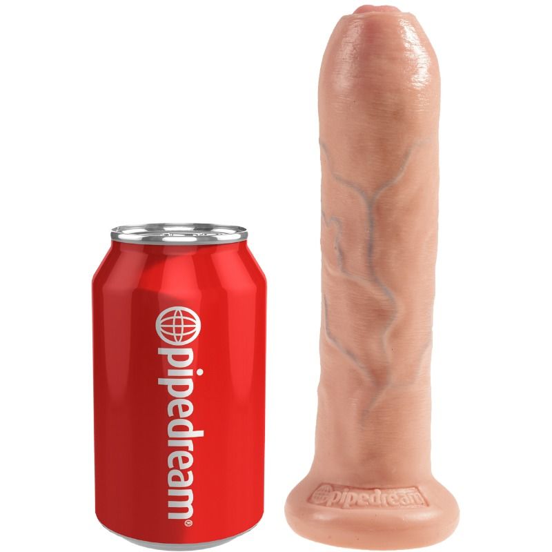 KING COCK - DILDO REALISTA SIN CORTAR, COLOR CARNE, 21 CM