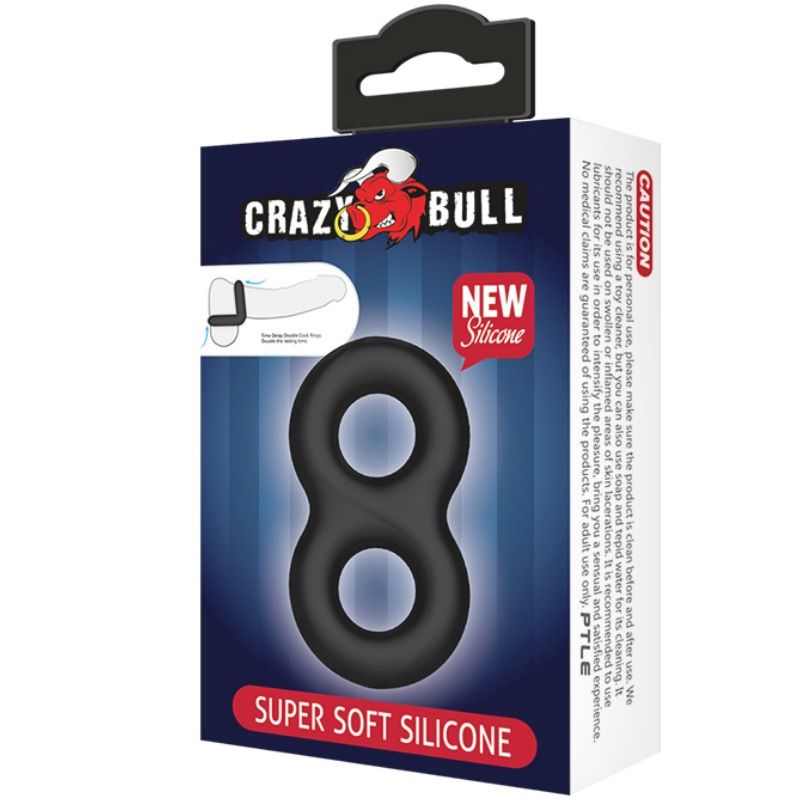 CRAZY BULL - ANILLO DOBLE DE SILICONA MÉDICA