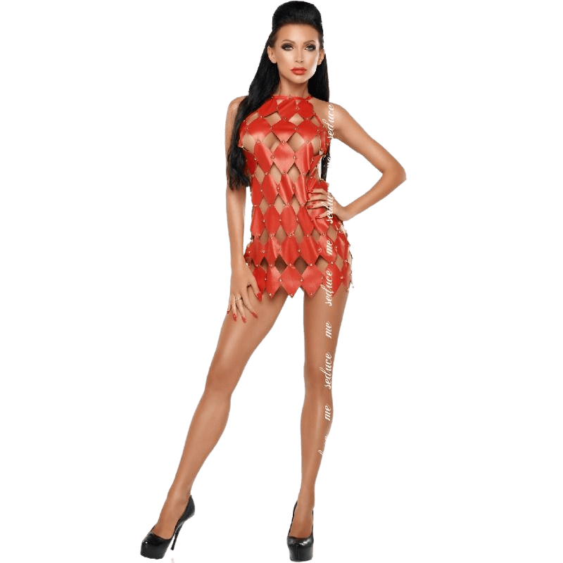 ME-SEDUCE - VESTIDO GWEN COSTAS NUA VERMELHO G/GG