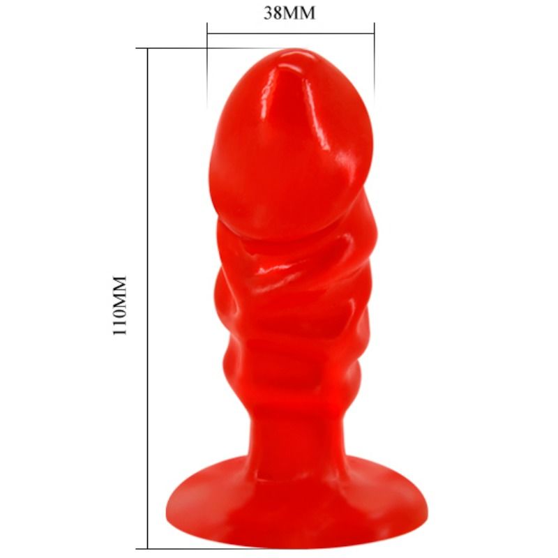 BAILE - PLUG ANAL UNISSEX COM VENTOSA VERMELHA