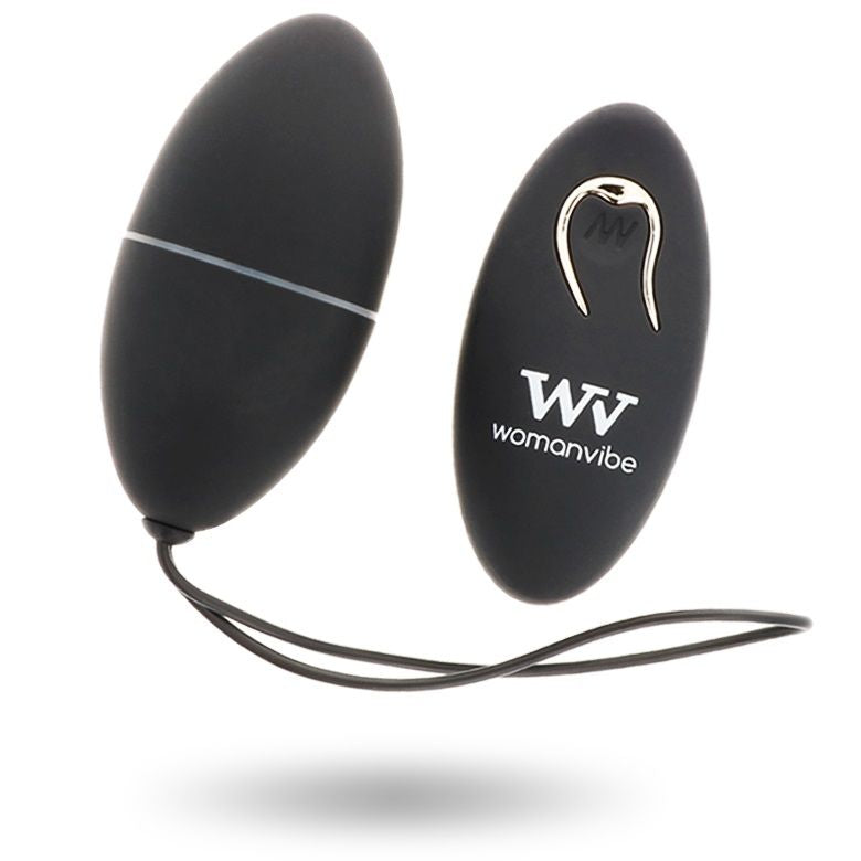 WOMANVIBE - HUEVO ALSAN CONTROL REMOTO SILICONA NEGRA NEGRA