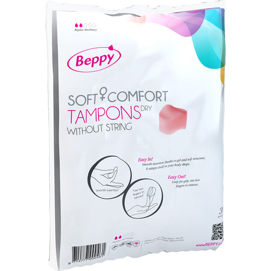 BEPPY - ABSORVENTES INTERNOS SUAVE E CONFORTÁVEL SECOS 30 UNIDADES