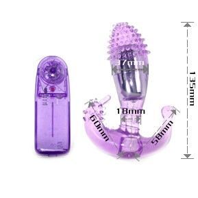 BAILE - ESTIMULADOR VAGINAL E ANAL LILÁS COM VIBRAÇÃO