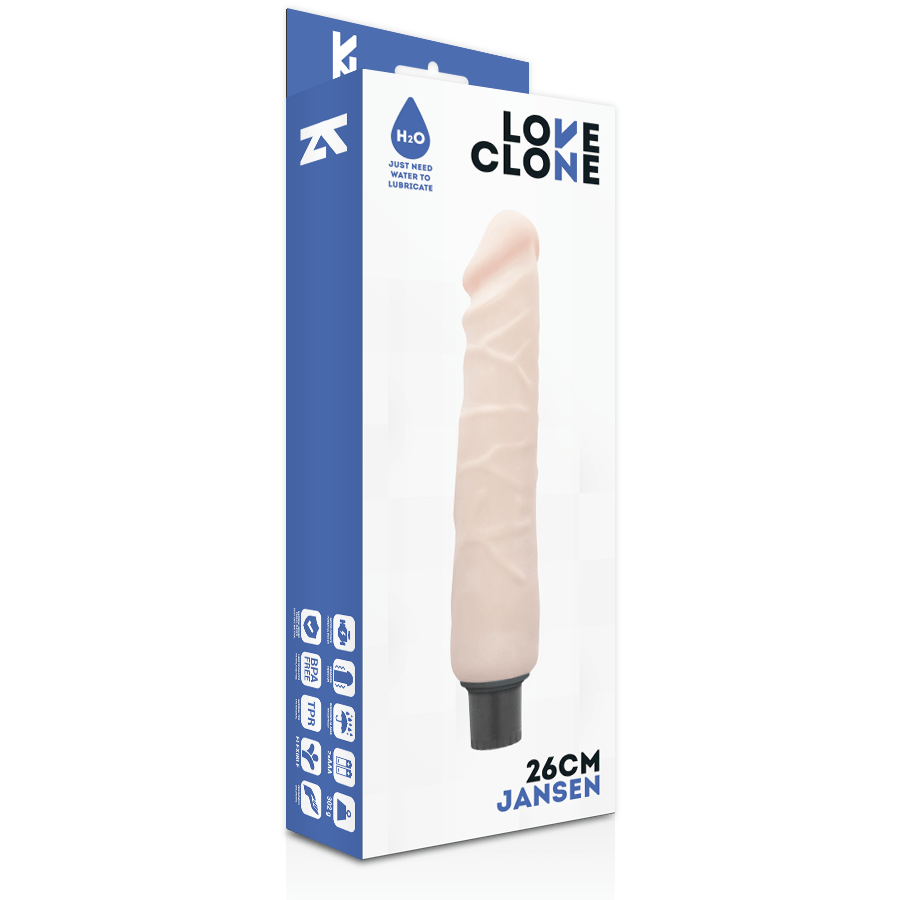 LOVECLONE - VIBRADOR JANSEN AUTOLUBRIFICANTE 26 CM -O- 4,2 CM