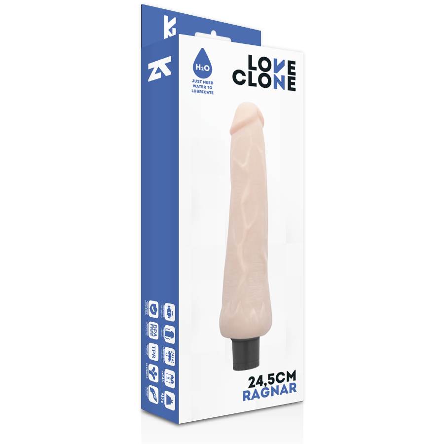 LOVECLONE - RAGNAR VIBRADOR AUTOLUBRICANTE 24,5 CM -O- 3,5 CM