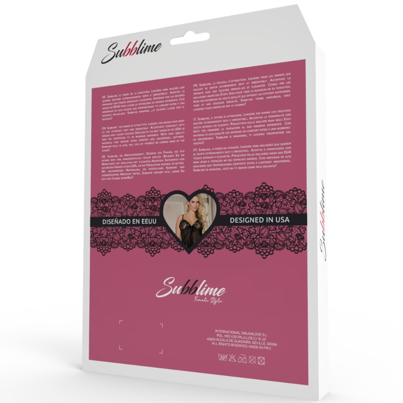 SUBBLIME - CORSET DE ALÇAS CRUZADAS FETICHE L/XL