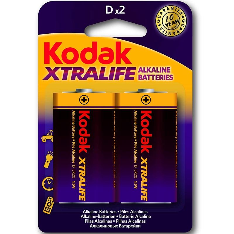 Pilas alcalinas Kodak Xtralife LR20 D LR20 de 1,5 V