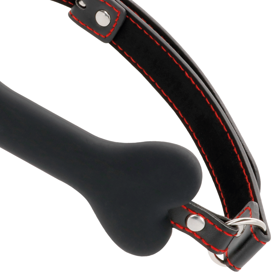 ESCURIDÃO - MORDAÇA DE SILICONE DE OSSO PRETO