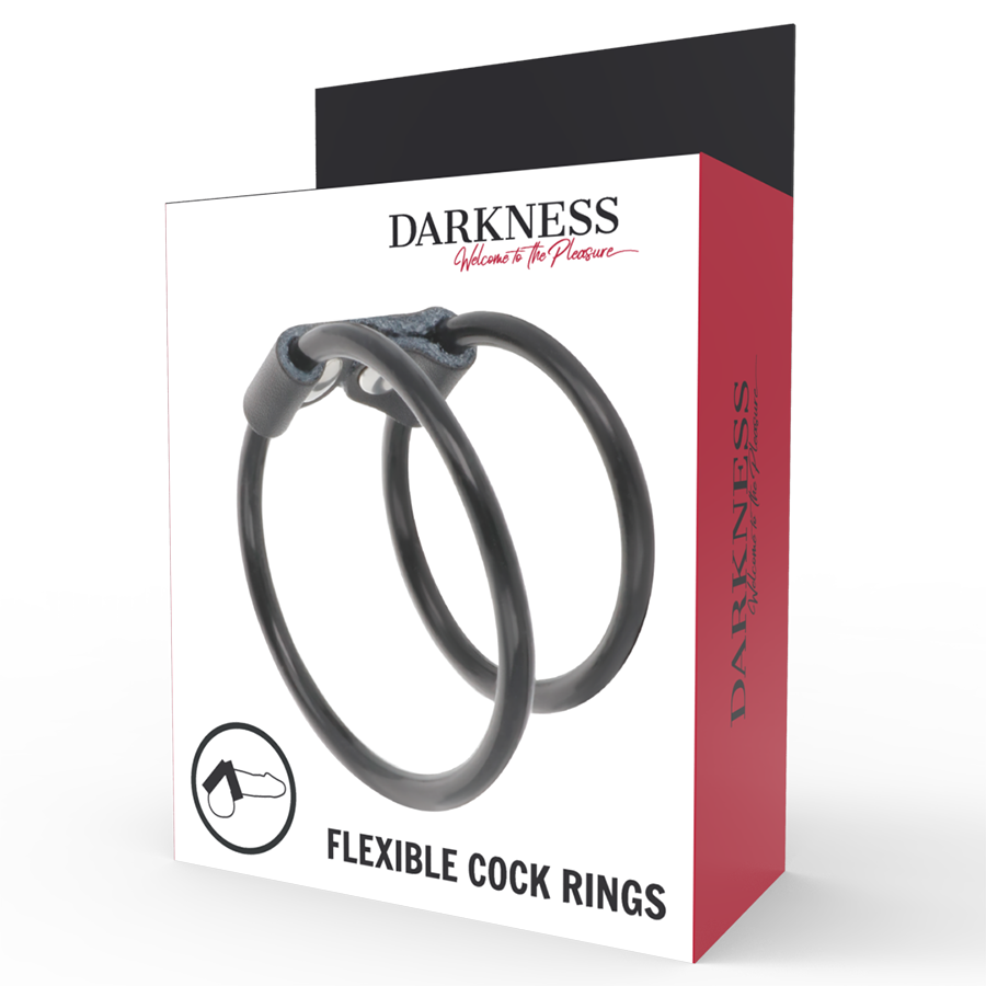 DARKNESS - ANEL PÊNIS DUPLO FLEXÍVEL