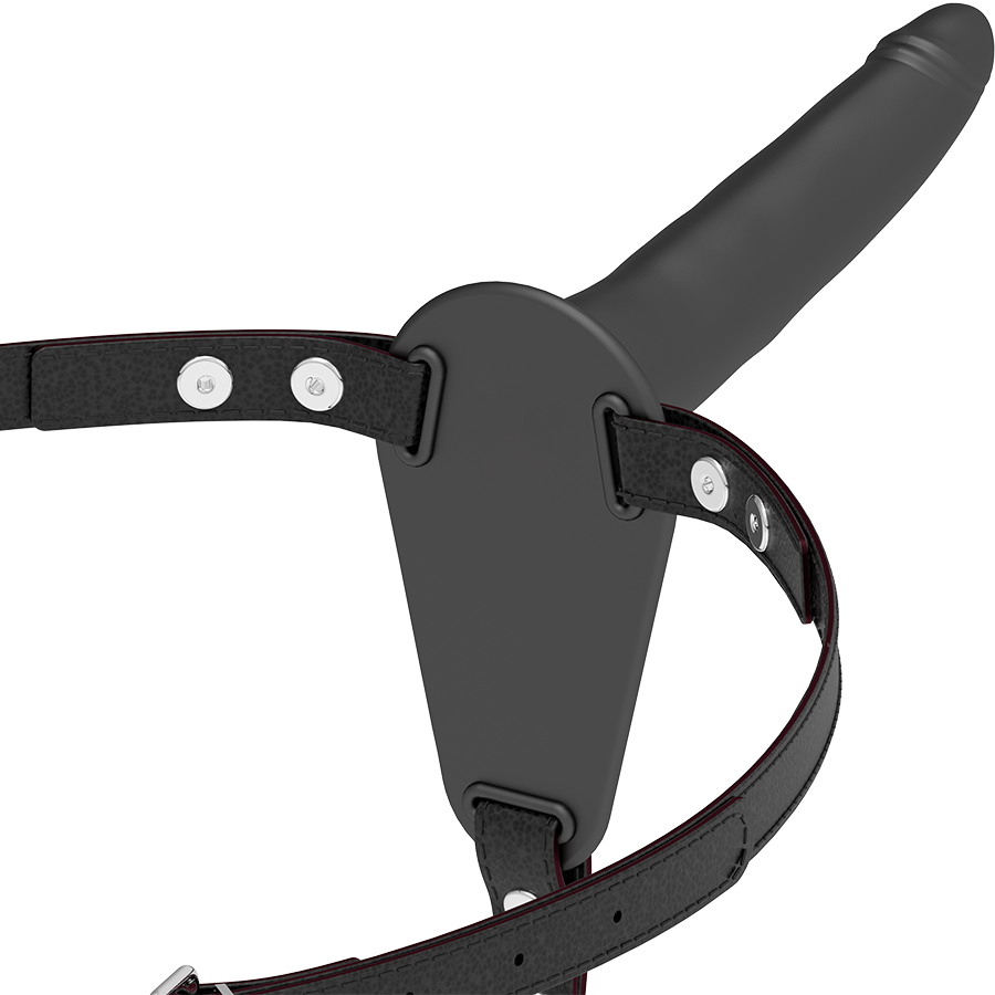 ARNÊS FETICHE SUBMISSIVO - SILICONE PRETO 15 CM