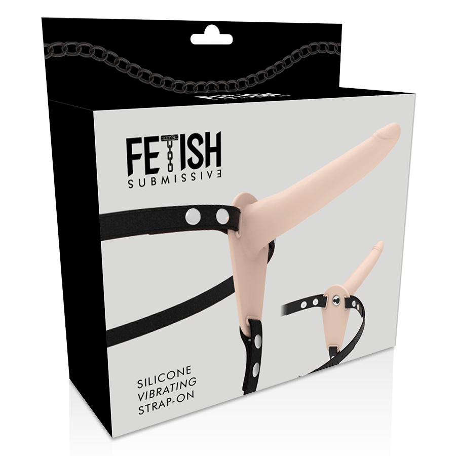ARREIO FETICHE SUBMISSIVO - VIBRADOR DE SILICONE DE CARNE 15 CM