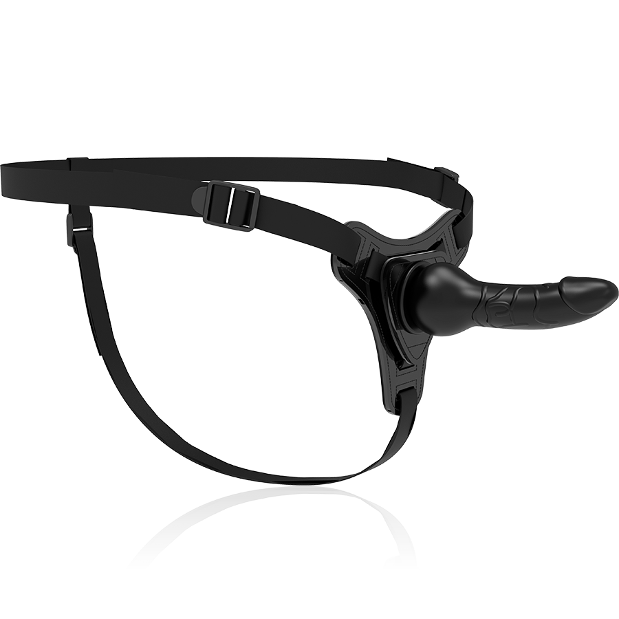 ARREIO FETICHE SUBMISSIVO - SILICONE PRETO REALÍSTICO 16 CM