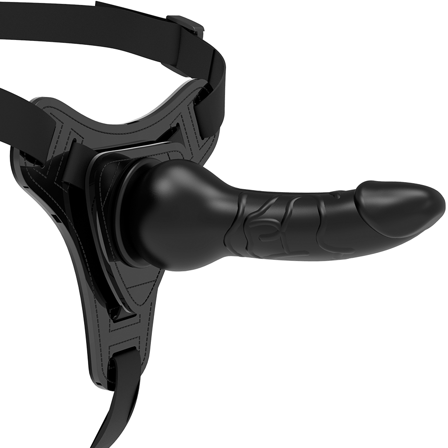 ARREIO FETICHE SUBMISSIVO - SILICONE PRETO REALÍSTICO 16 CM