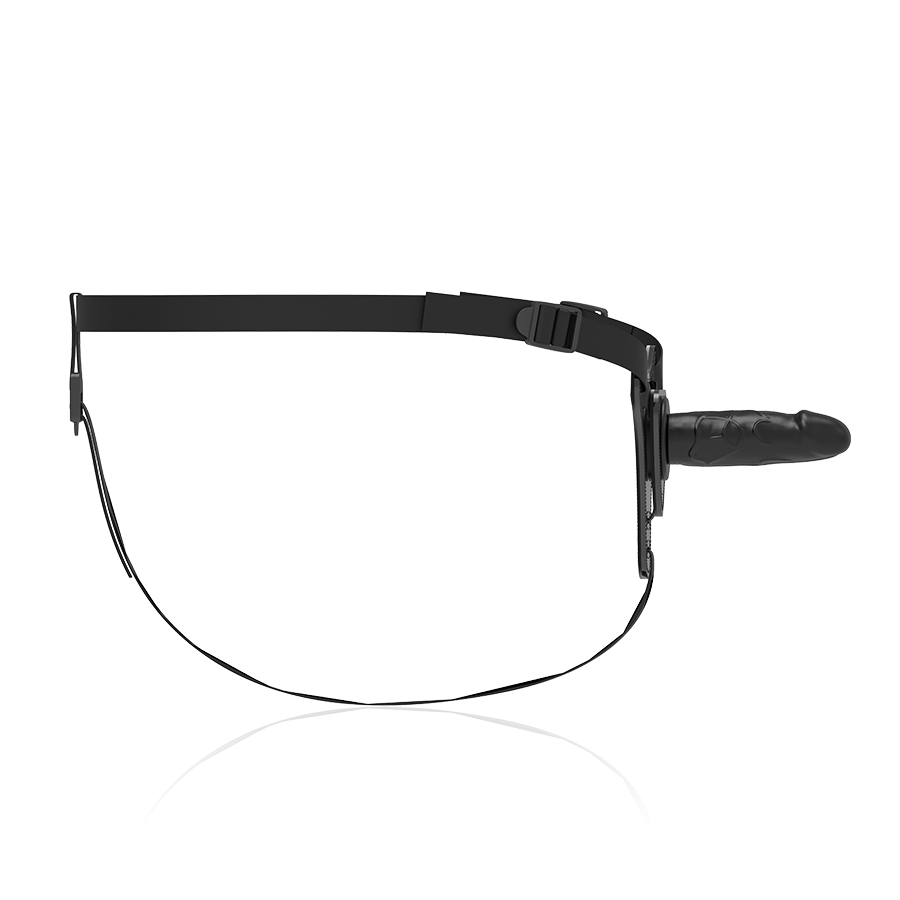 ARREIO FETICHE SUBMISSIVO - SILICONE PRETO REALISTA 15 CM