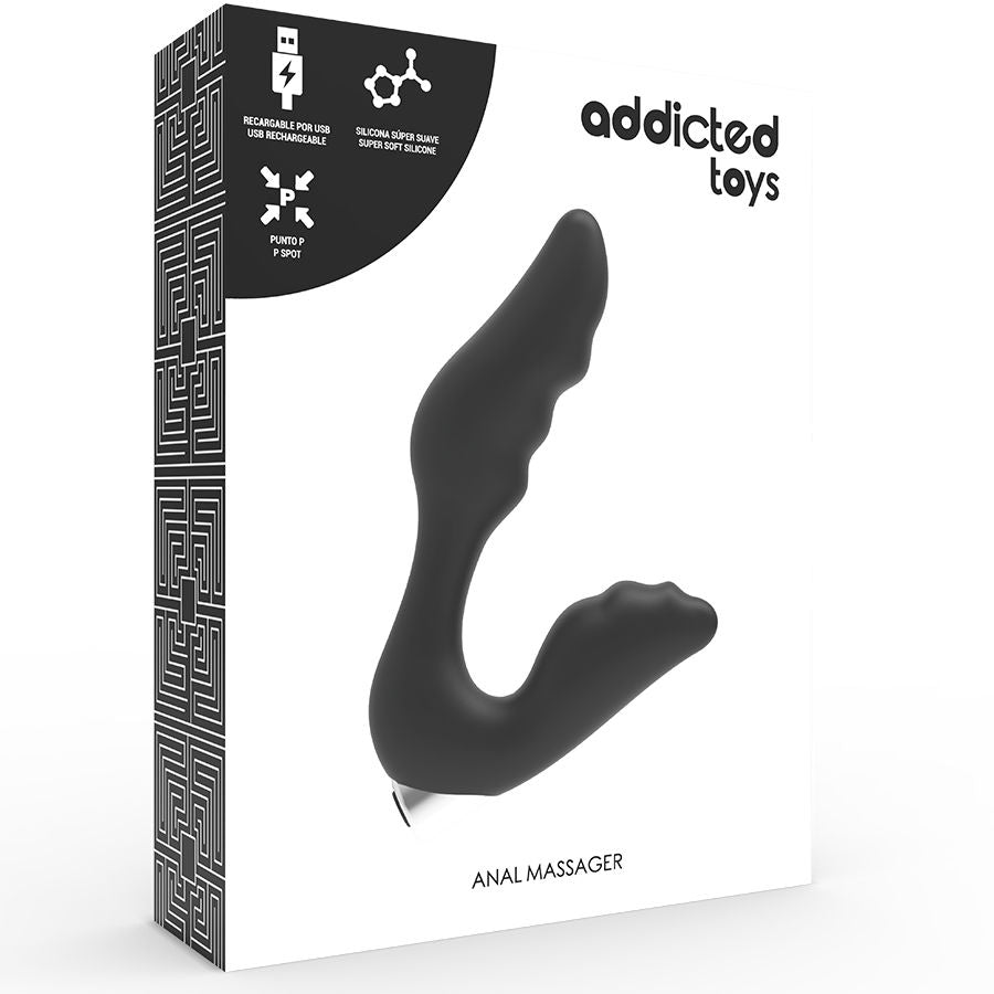 ADDICTED TOYS - VIBRADOR PROSTÁTICO RECARGABLE MODELO 6 - NEGRO