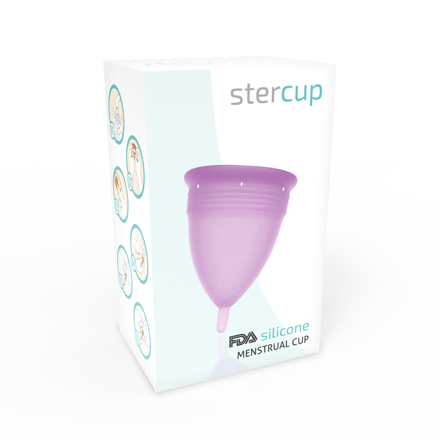 STERCUP - COPO MENSTRUAL DE SILICONE FDA VIOLETA - TAMANHO G