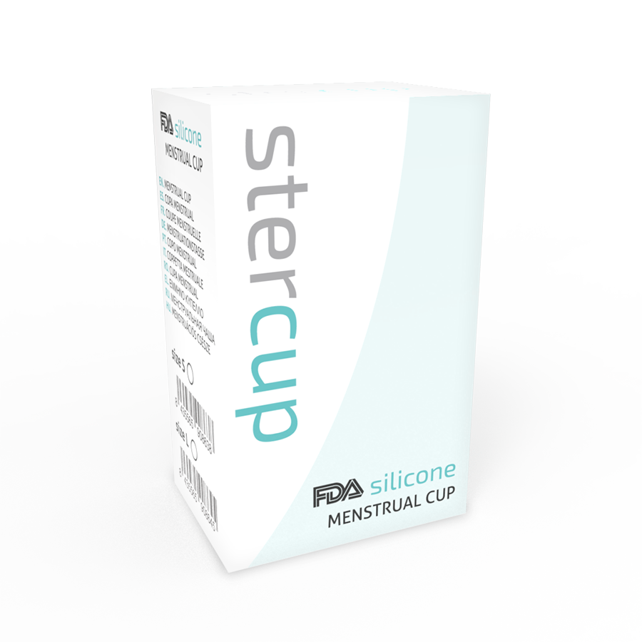 STERCUP - COPO MENSTRUAL DE SILICONE FDA AQUAMARINE - TAMANHO P