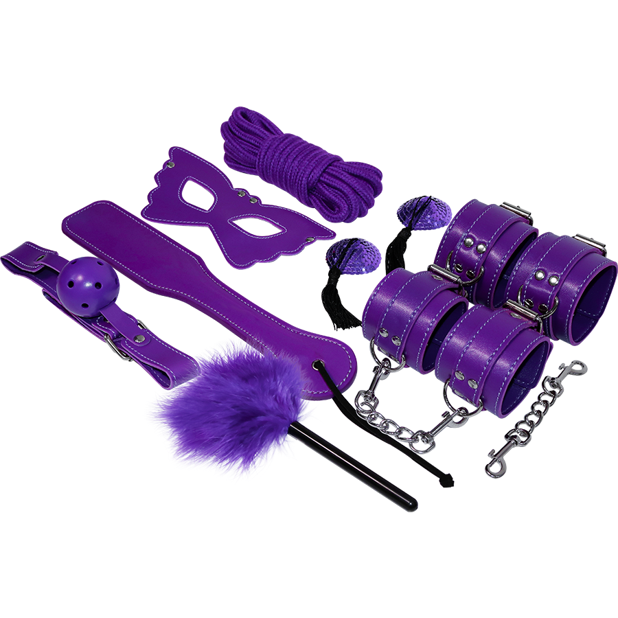 EXPERIÊNCIA - KIT BDSM FETICHE SÉRIE ROXA