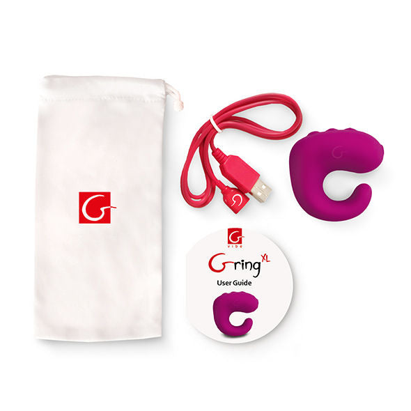 G-VIBE - ANEL VIBRADOR FUN TOYS GRING XL FRAMBOESA DOCE
