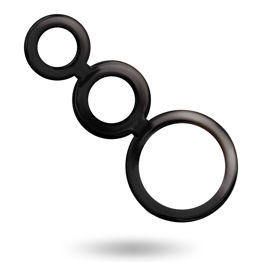 JUGUETES ADICTO - SET DE ANILLOS PARA EL PENE - AHUMADO