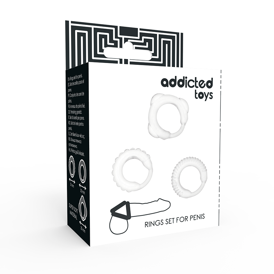 ADDICTED TOYS - CONJUNTO DE ANÉIS C TRANSPARENTES