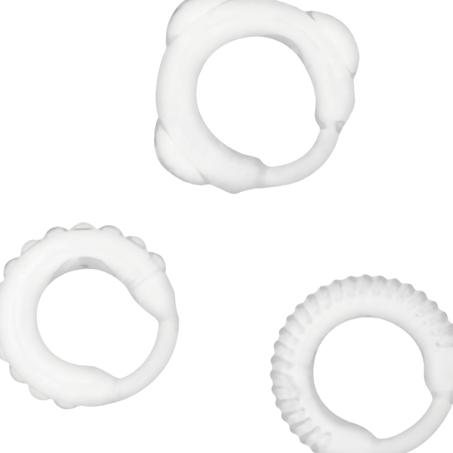 ADDICTED TOYS - CONJUNTO DE ANÉIS C TRANSPARENTES