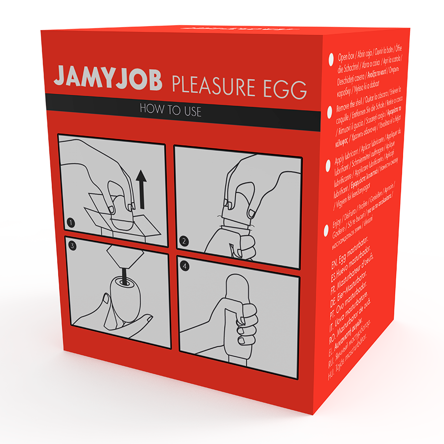 JAMYJOB - HUEVO MASTURBADOR VERSIÓN ROJA DISCRETO