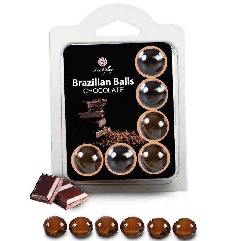 SECRETPLAY - CONJUNTO 6 BOLINHAS BRASILEIRAS DE CHOCOLATE