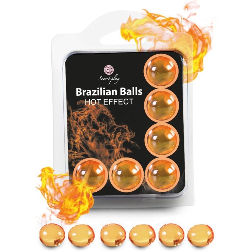 SECRETPLAY - CONJUNTO 6 BOLAS BRASILEIRAS EFEITO CALOR
