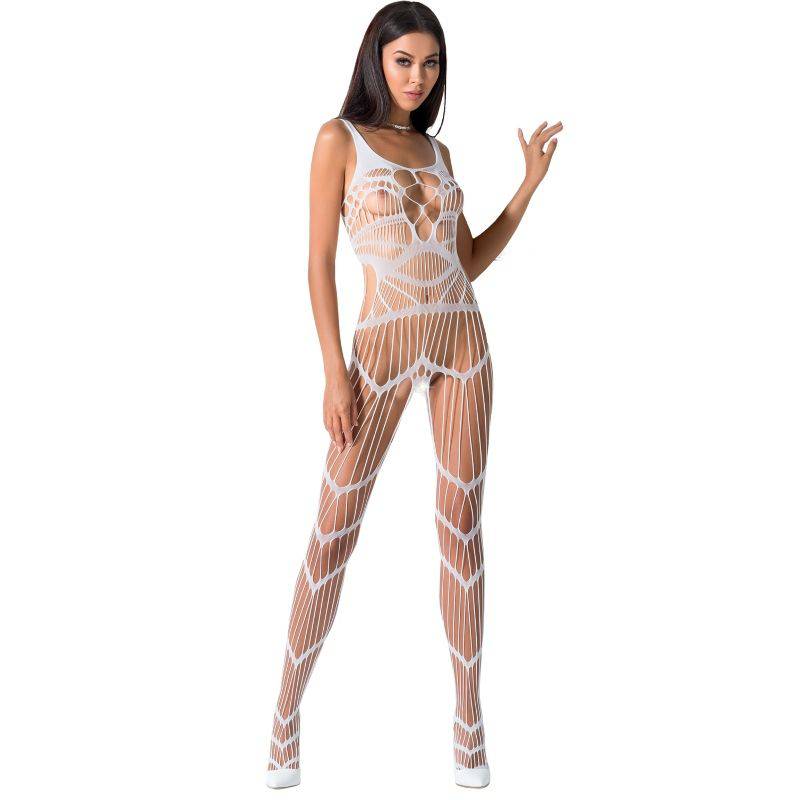 PASSION - WOMAN BS058 BODYSTOCKING BRANCO TAMANHO ÚNICO