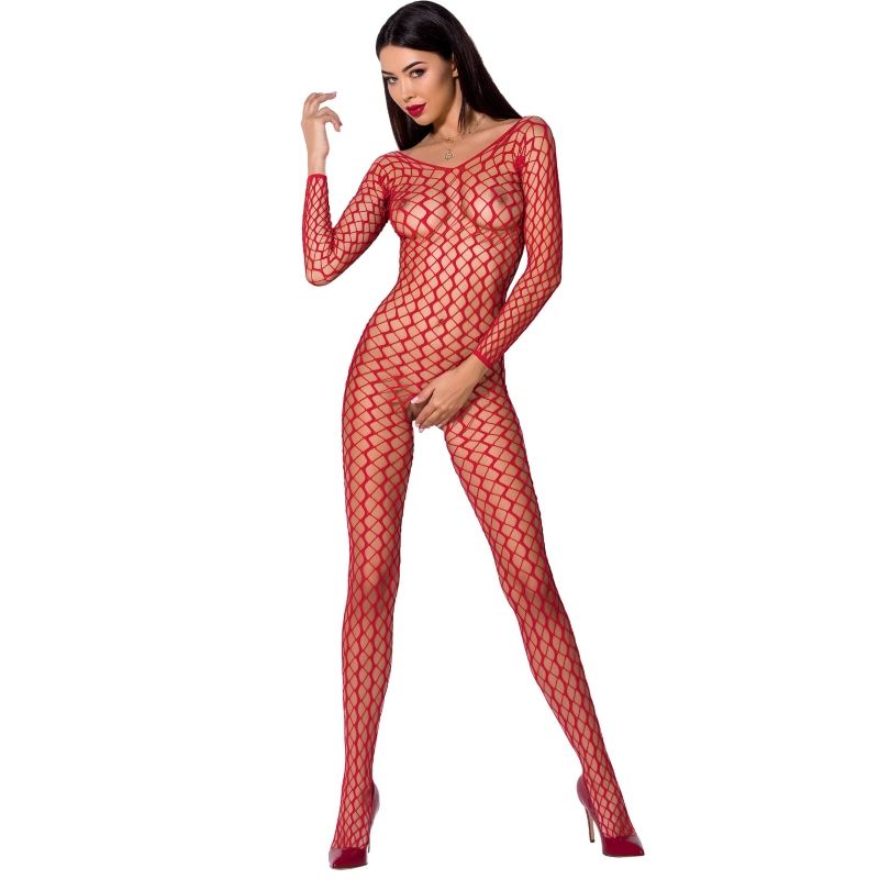PAIXÃO - MULHER BS068 BODYSTOCKING VERMELHO TAMANHO ÚNICO