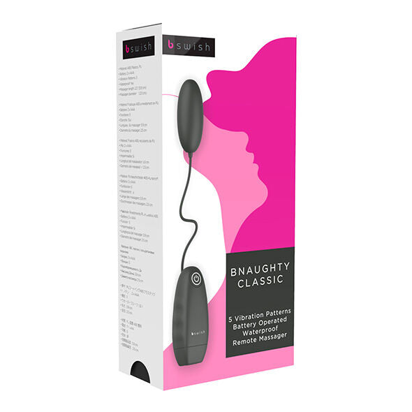 B SWISH - BNAUGHTY CLASSIC VIBRATING BULLET PRETO
