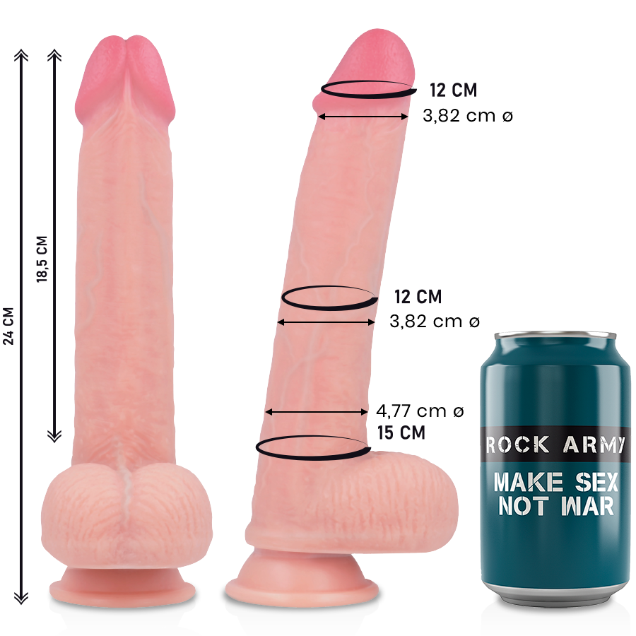 ROCKARMY - SILICONA LIQUIDA PREMIUM KINGCOBRA REALISTA 24 CM -O- 4.77 CM
