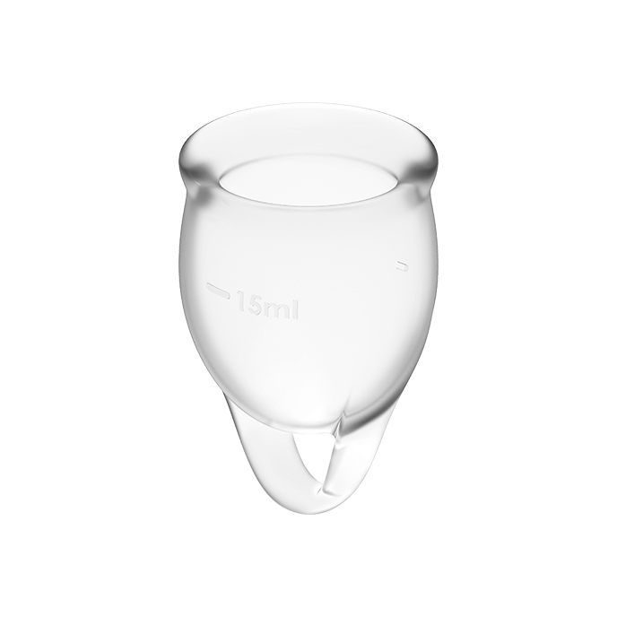 SATISFYER - SINTA-SE CONFIDENTE COPO MENSTRUAL TRANSPARENTE 15 + 20 ML