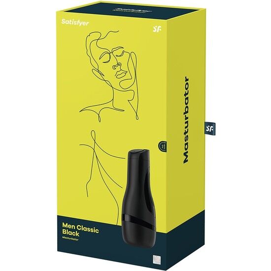 SATISFYER - MASTURBADOR HOMBRE CLÁSICO NEGRO