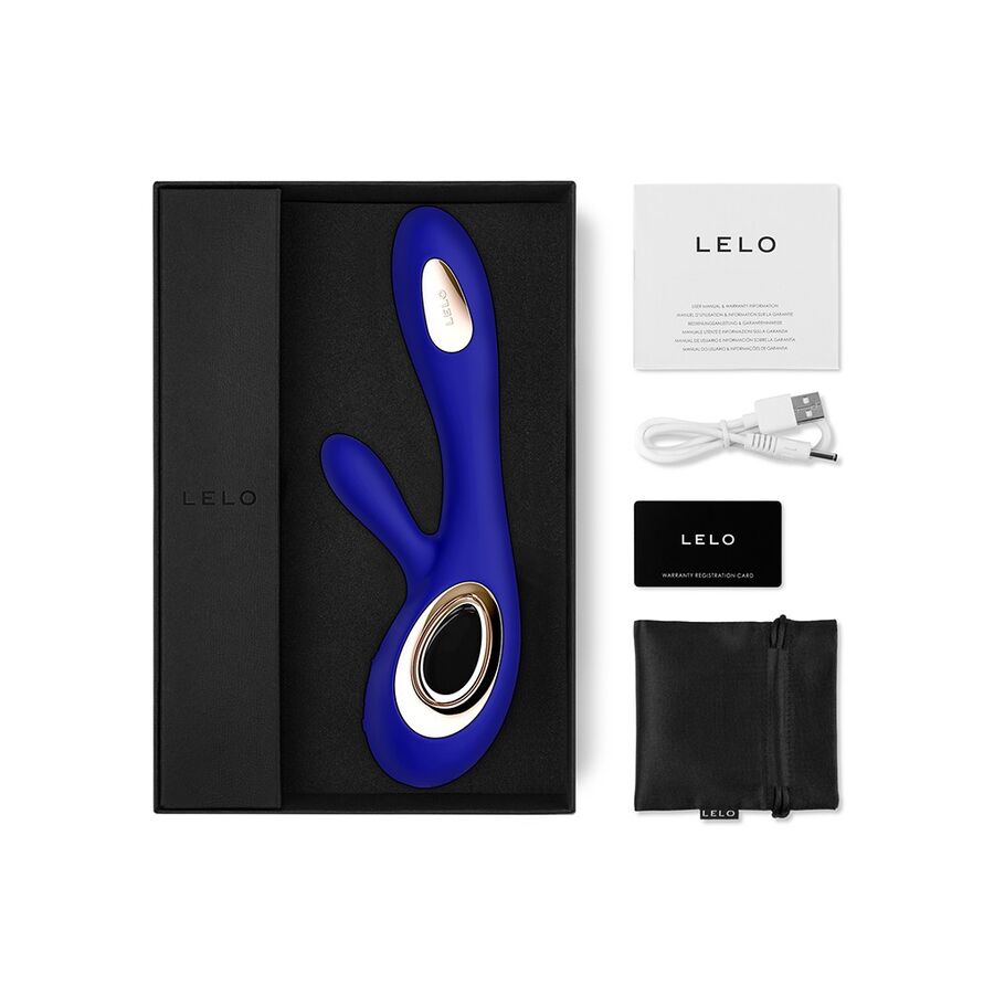 LELO - SORAYA WAVE VIBRADOR RABBIT AZUL MEIA-NOITE
