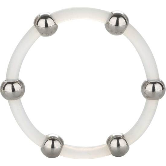 CALEXOTICS - ANEL DE SILICONE COM CONTAS DE AÇO XL