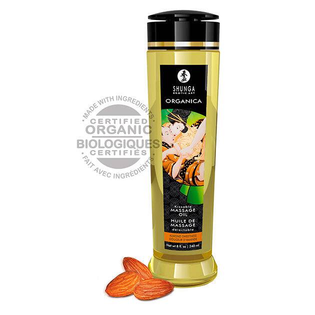 SHUNGA - ÓLEO DE MASSAGEM DE AMÊNDOA ORGÂNICO 240 ML