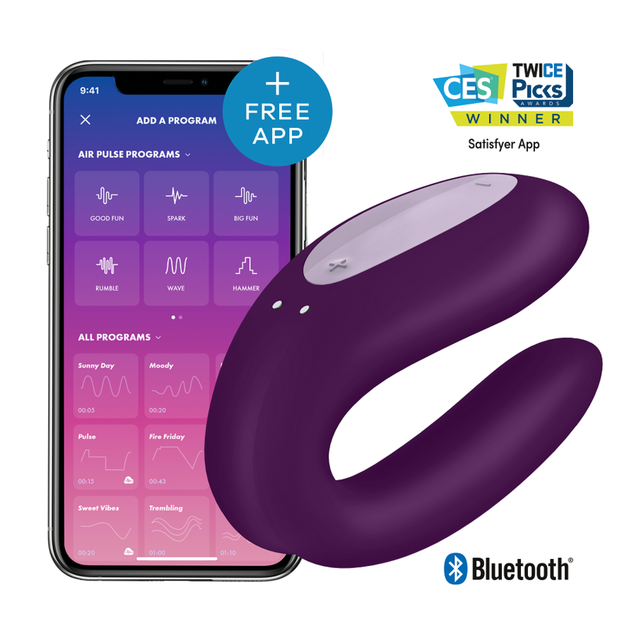 SATISFYER - APLICACIÓN DOBLE JOY CON PÚRPURA
