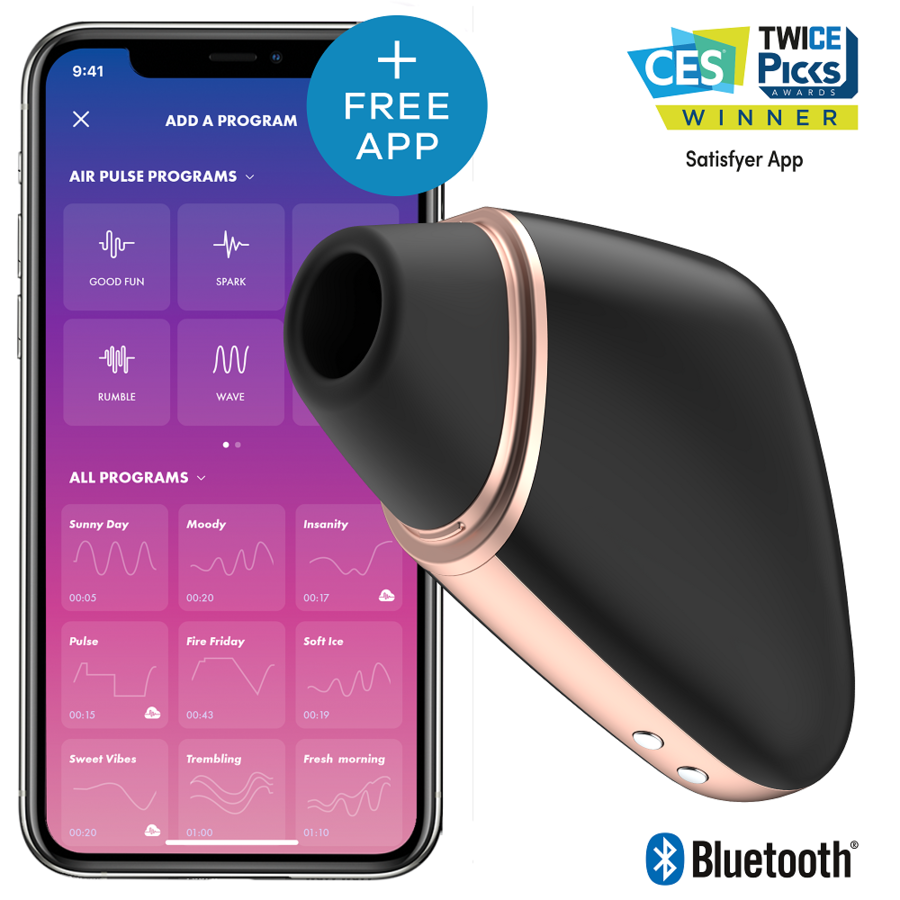 SATISFYER - ESTIMULADOR Y VIBRADOR DE PULSO DE AIRE LOVE TRIANGLE BLANCO