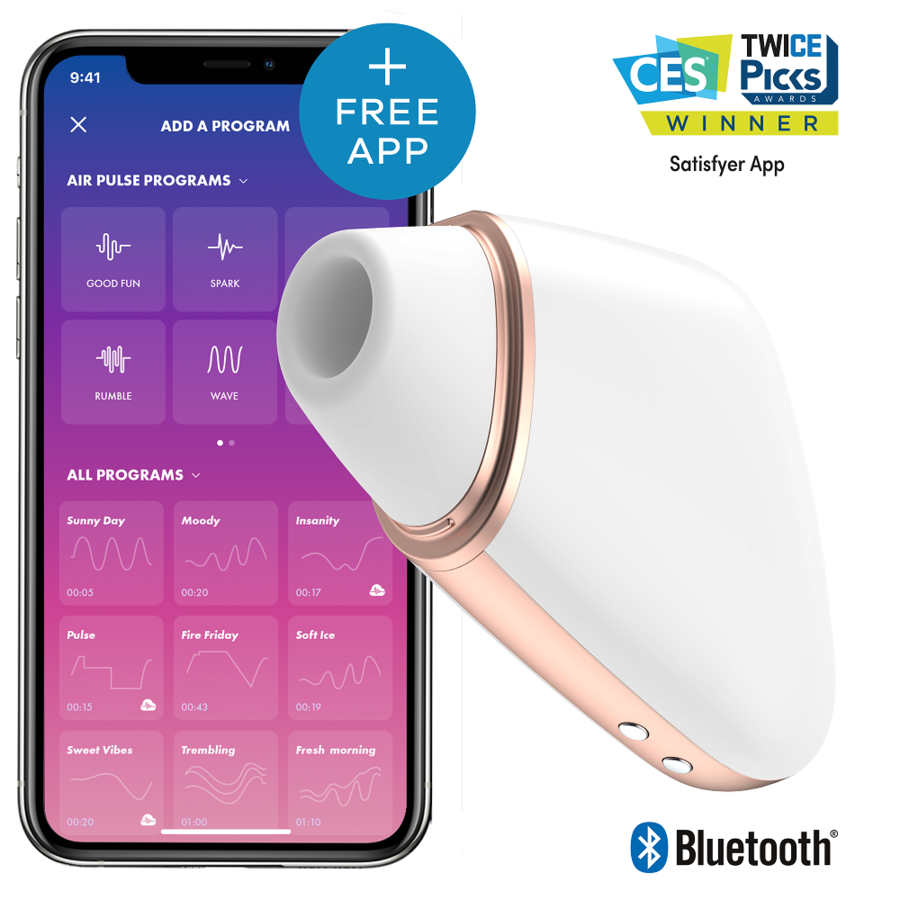 SATISFYER - ESTIMULADOR Y VIBRADOR DE PULSO DE AIRE LOVE TRIANGLE BLANCO