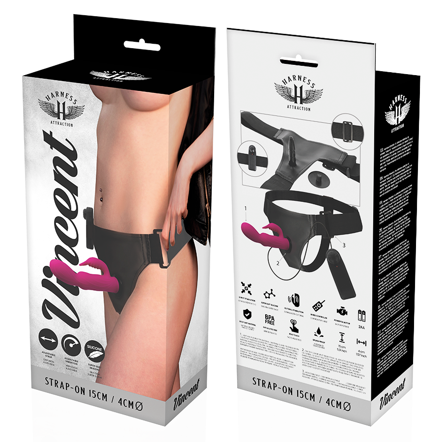 ARRUMAÇÃO DE ATRAÇÃO - RNES VIBRADOR RABBIT VINCENT 15 CM -O- 4 CM