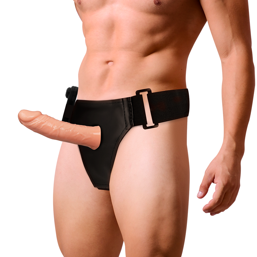 ARNÊS ATRAÇÃO - RNES HOLLOW BENNY COM VIBRADOR 15 CM -O- 4,5 CM