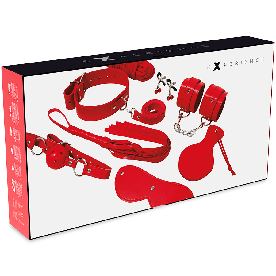 EXPERIÊNCIA - KIT BDSM FETICHE SÉRIE VERMELHA